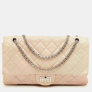 Chanel 2.55 Reissue 227 Degrade Pink/cream Quilted Leather Flap Bag